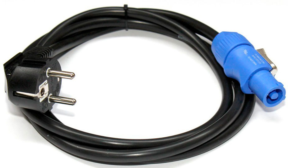 Силовой кабель Schuko Тип F (вилка)/powerCON (розетка), 1.5 м