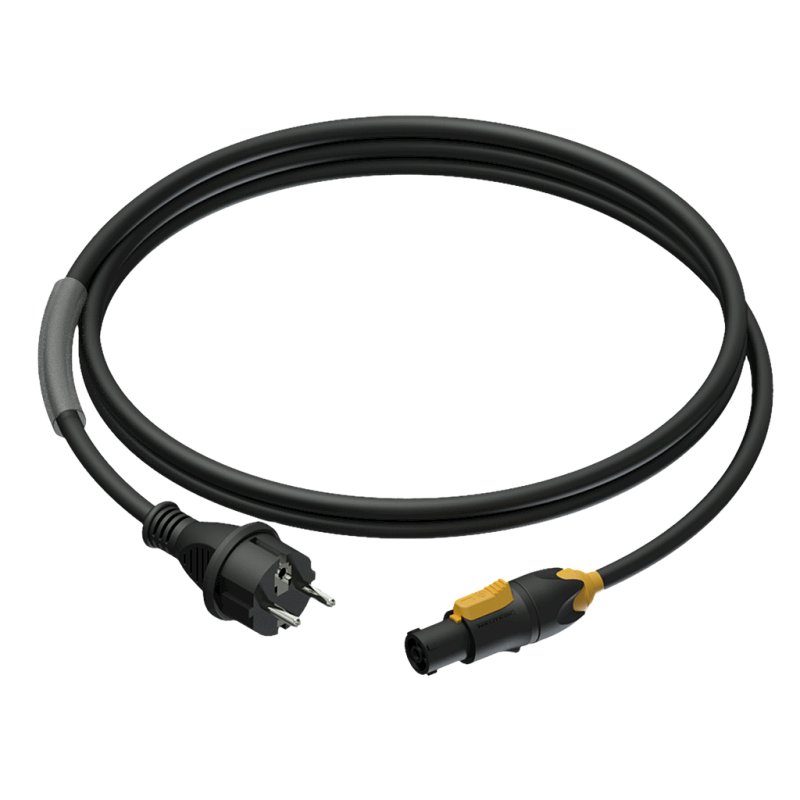 Силовой кабель Schuko Тип F(вилка)/powerCON TRUE1(розетка), 1.5м